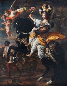 Christine Marie of France, Duchess of Savoy, as Minerva, ca 1663