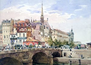 Saint-Michel Bridge, Paris, c1822-1878