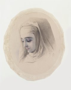 Head Study for Convent Thoughts by Charles Collins