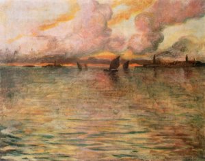 Seascape with Distant View of Venice