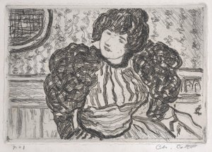 Woman Wearing a Dress with Puffy Sleeves by Charles Cottet
