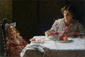 Breakfast for Three 1909 by Charles Courtney Curran