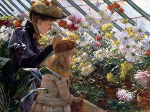 Chrysanthemums by Charles Courtney Curran