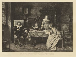 Milton Dictating Paradise Lost to His Daughter by Charles Courtry