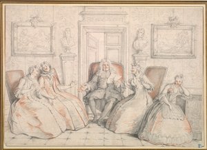 Trissotin Reading to Philaminte, Bélise, and Armande