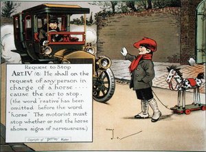 Request to Stop. Art. IV (6) He shall on the request of any person in charge of a horse...cause the car to stop (the word 