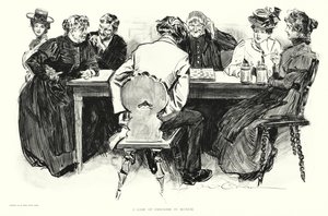 A Game of Checkers in Munich by Charles Dana Gibson
