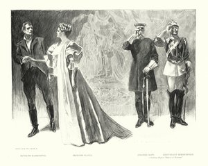 Rudolph Rassendyll, Princess Flavia, Colonel Sapt, Lieutenant Bernenstein by Charles Dana Gibson