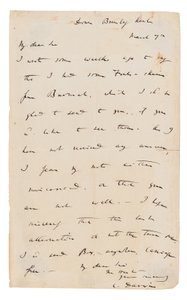 Autograph letter signed by Charles Darwin