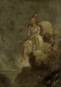 Indian Warrior on the Edge of a Precipice