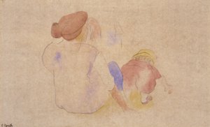 Woman with Child in Red Suit by Charles Demuth