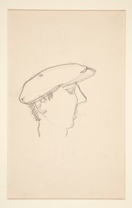 Head of Man Smoking (recto); Woman with Umbrella (verso)