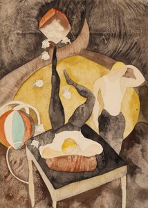 In Vaudeville: Two Acrobat-Jugglers by Charles Demuth