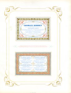Magnificent Certificate Specimens with Multicolor Printing