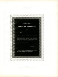 Mourning Card with Ornamental Frame by Charles Derriey