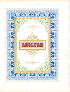Polychrome Ornamental Frame with Title Shield