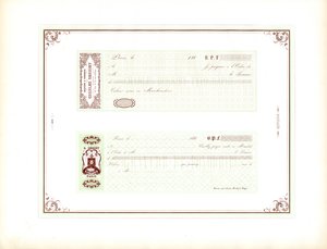 Sample Templates for Elegant Bills of Exchange on Green Background by Charles Derriey