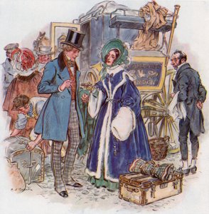Great Expectations, Estella Arrives in Cheapside by Coach from Rochester by Charles Edmund Brock