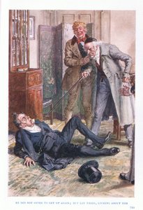 He Did Not Offer to Get Up Again: But Lay There, Looking About Him by Charles Edmund Brock