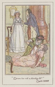 Illustration for Sense and Sensibility by Jane Austen by Charles Edmund Brock