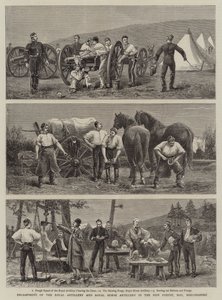 Encampment of the Royal Artillery and Royal Horse Artillery in the New Forest, Hay, Breconshire