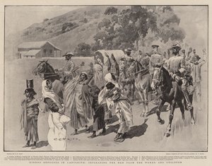 Hindoo Refugees in Ladysmith, separating the Men from the Women and Children by Charles Edwin Fripp