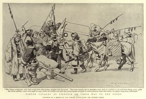 Tartar Cavalry at Tientsin on Their Way to the Front by Charles Edwin Fripp