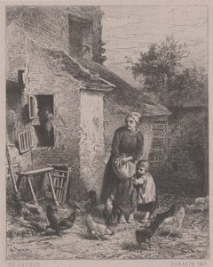 A Corner of the Court by Charles Emile Jacque