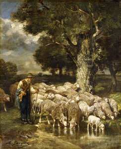 A Shepherd Tending His Flock