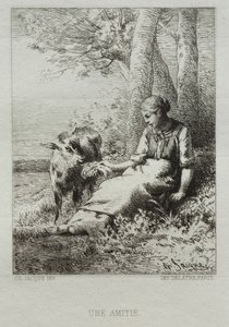 Affection by Charles Emile Jacque