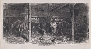 December from Album of Rustic Subjects by Charles Emile Jacque