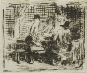 Drinkers by Charles Emile Jacque