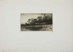 Evening Landscape by Charles Emile Jacque