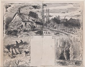 February from Album of Rustic Subjects by Charles Emile Jacque