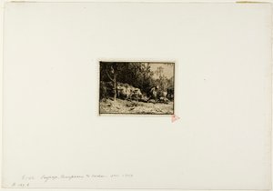 Herd of Cows Coming Out of a Wood by Charles Emile Jacque
