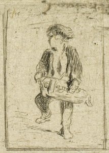 Hurdy-Gurdy Player by Charles Emile Jacque