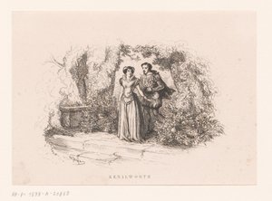 Couple in a Garden by Charles Emile Jacque