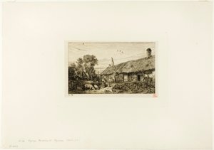 Landscape with Peasant Home by Charles Emile Jacque