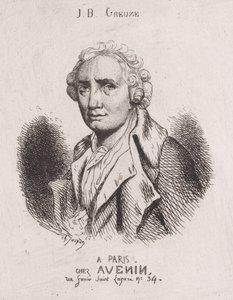 Portrait of J.B. Greuze by Charles Emile Jacque