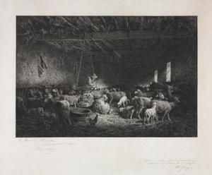Stable by Charles Emile Jacque