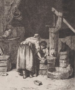 Women Washing by Charles Emile Jacque