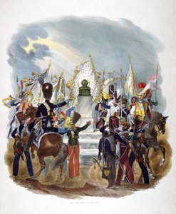 Different French army uniforms and regiments, 1823