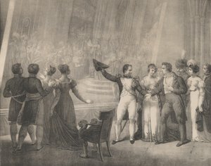 Napoleon and Josephine Visiting the Studio of David, January 4, 1808 by Charles Etienne Pierre Motte