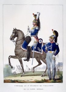 Uniform of the 1st Regiment of Chasseurs of the Royal Guard, France