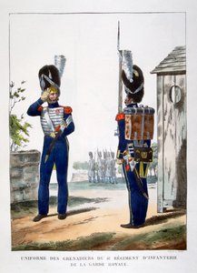 Uniforms of the Grenadiers of the French Royal Guard, 1823
