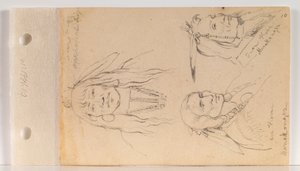 Portraits of Mato Chuthuhu (Bear’s Rib), Ha won je tah (One Horn/Lone Horn), and Heh Mah Zah (Iron Horn) by Charles Ferdinand Wimar