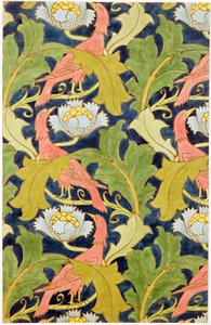 Design for printed linen, printed by G.O. and J.Baker by Charles Francis Annesley Voysey