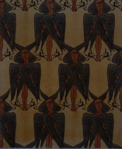 Repeating Cherubim, design for a fabric by Charles Francis Annesley Voysey