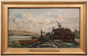 Barges on a River