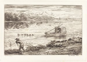 Cabin Boy Pulling the Rope by Charles Francois Daubigny